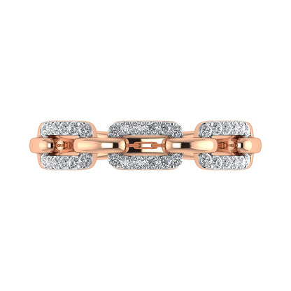 10K Rose Gold 1/4 Ct.Tw. Diamond Fashion Ring