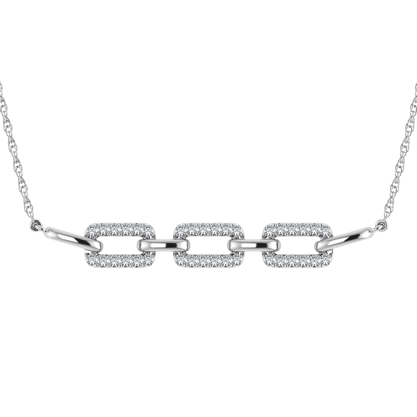 Diamond 1/5 Ct.Tw. Fashion Necklace in 10K White Gold