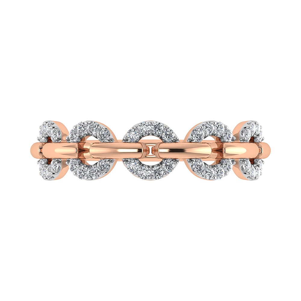 10K Rose Gold 1/6 Ct.Tw. Diamond Fashion Ring