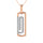10K Pink Gold 1/6 Ct.Tw. Round Diamond Paper Clip Pendant