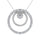 10K White Gold 1/2 Ct.Tw. Diamond Double Circle Pendant
