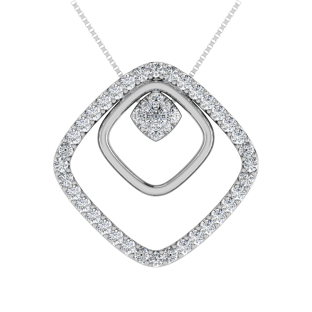 10K Rose Gold 1/2 Ct.Tw. Diamond Slide Pendant