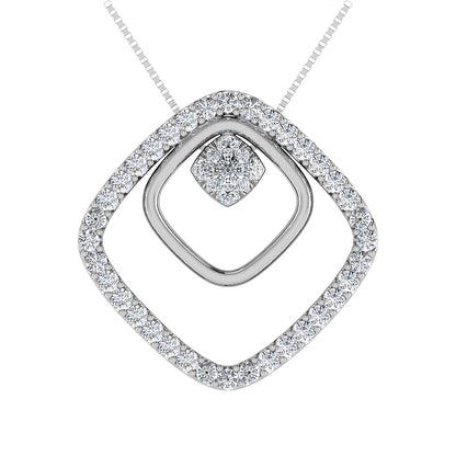 10K Rose Gold 1/2 Ct.Tw. Diamond Slide Pendant