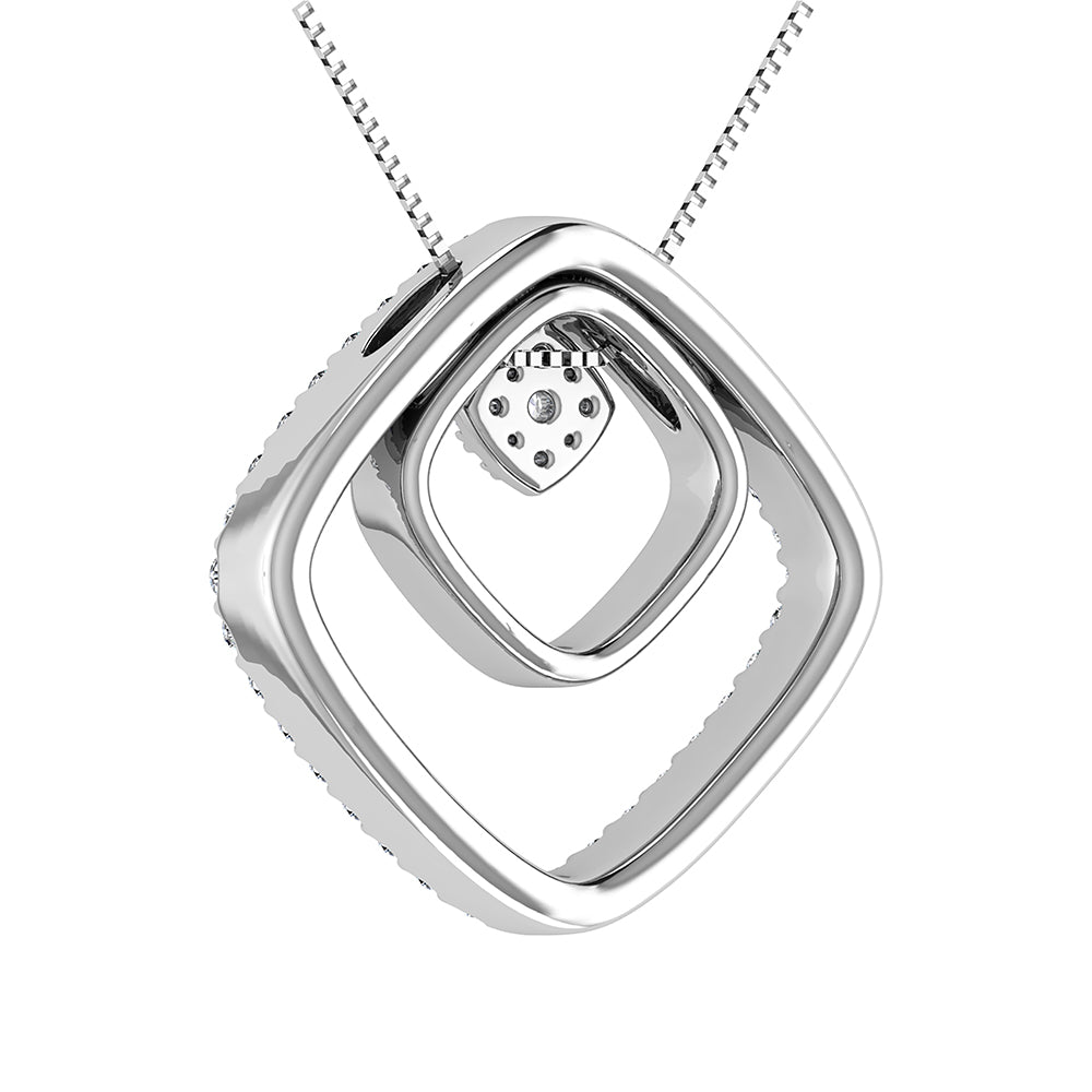 10K Rose Gold 1/2 Ct.Tw. Diamond Slide Pendant