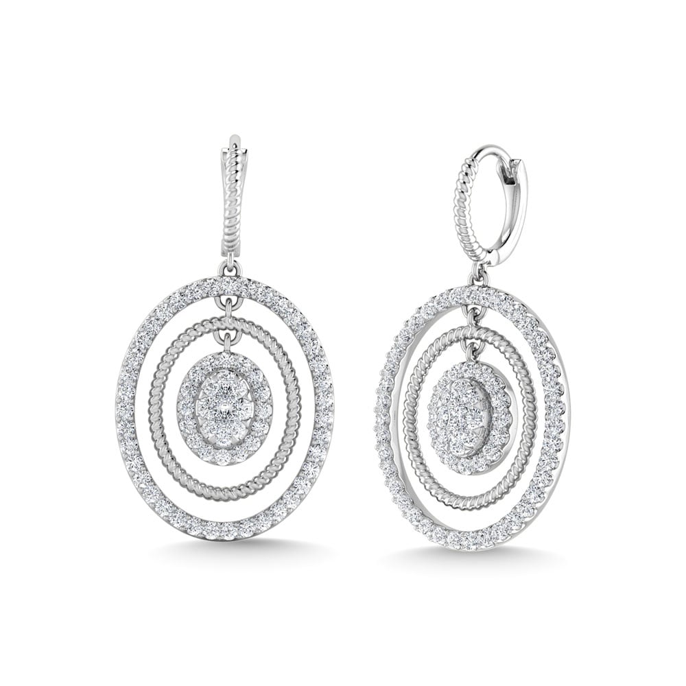 Diamond 1 1/2 Ct.Tw. Danglers Earrings in 10K White Gold