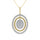 14K Yellow Gold 1 Ct.Tw. Round Diamond Oval Shape Pendant