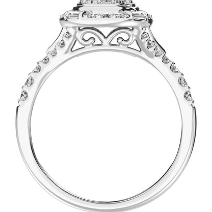 14K White Gold 1 Ct.Tw. Diamond Pear Shape Engagement Ring