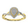 10K Yellow Gold 1/2 Ct.Tw. Diamond Pear Shape Engagement Ring