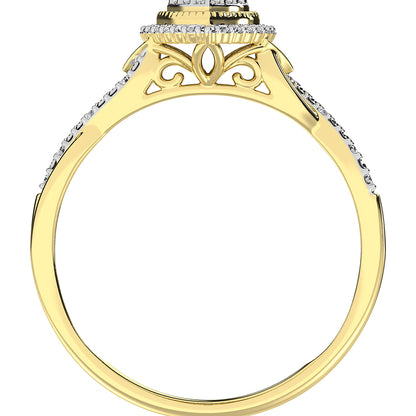 10K Yellow Gold 1/2 Ct.Tw. Diamond Pear Shape Engagement Ring
