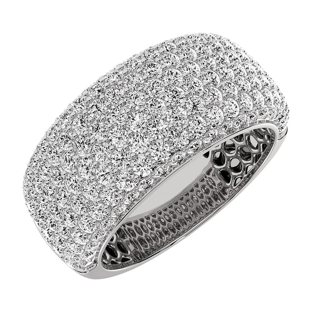 14K White Gold 1/2 Ct.Tw. Diamond Pave Set Men?s Band