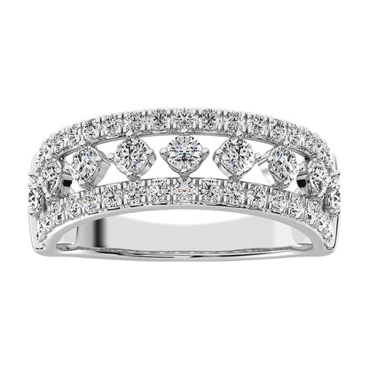 14K White Gold 1/2 Ct.Tw. Diamond Fashion Band
