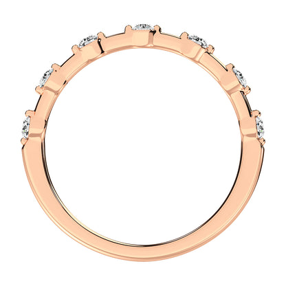 14K Rose Gold 1/5 Ct.Tw. Diamond Stack Bands