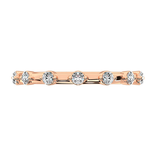 14K Rose Gold 1/10 Ct.Tw. Diamond Stack Bands