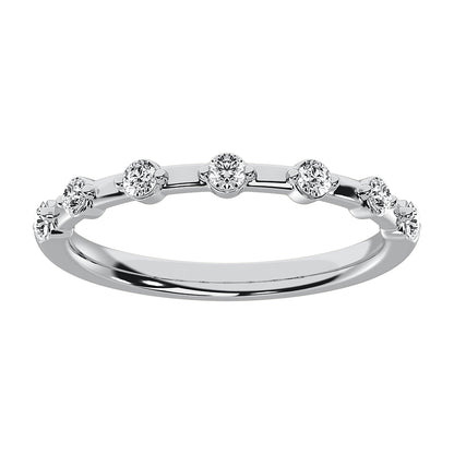14K White Gold 1/5 Ct.Tw. Diamond Stack Bands