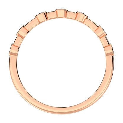14K Rose Gold 1/10 Ct.Tw. Diamond Stack Bands