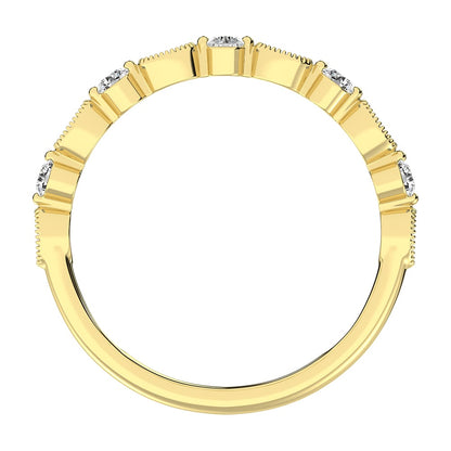 14K Yellow Gold 1/5 Ct.Tw. Diamond Stack Bands