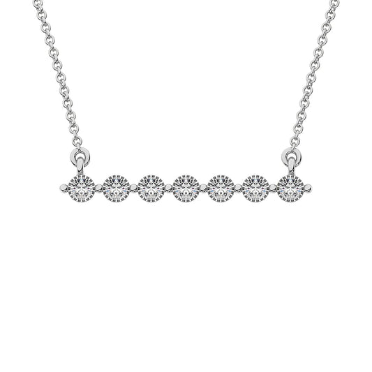 10K White Gold 1/5 Ct.Tw. Diamond Fashion Necklace