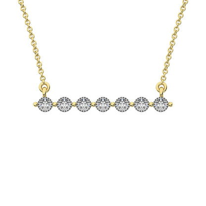10K Yellow Gold 1/5 Ct.Tw. Diamond Fashion Necklace