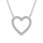 10K White Gold 1/2 Ct.Tw. Diamond Heart Necklace