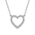 10K White Gold 1/4 Ct.Tw. Diamond Heart Necklace