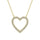 14K Yellow Gold Diamond 1 Ct.Tw. Heart Necklace