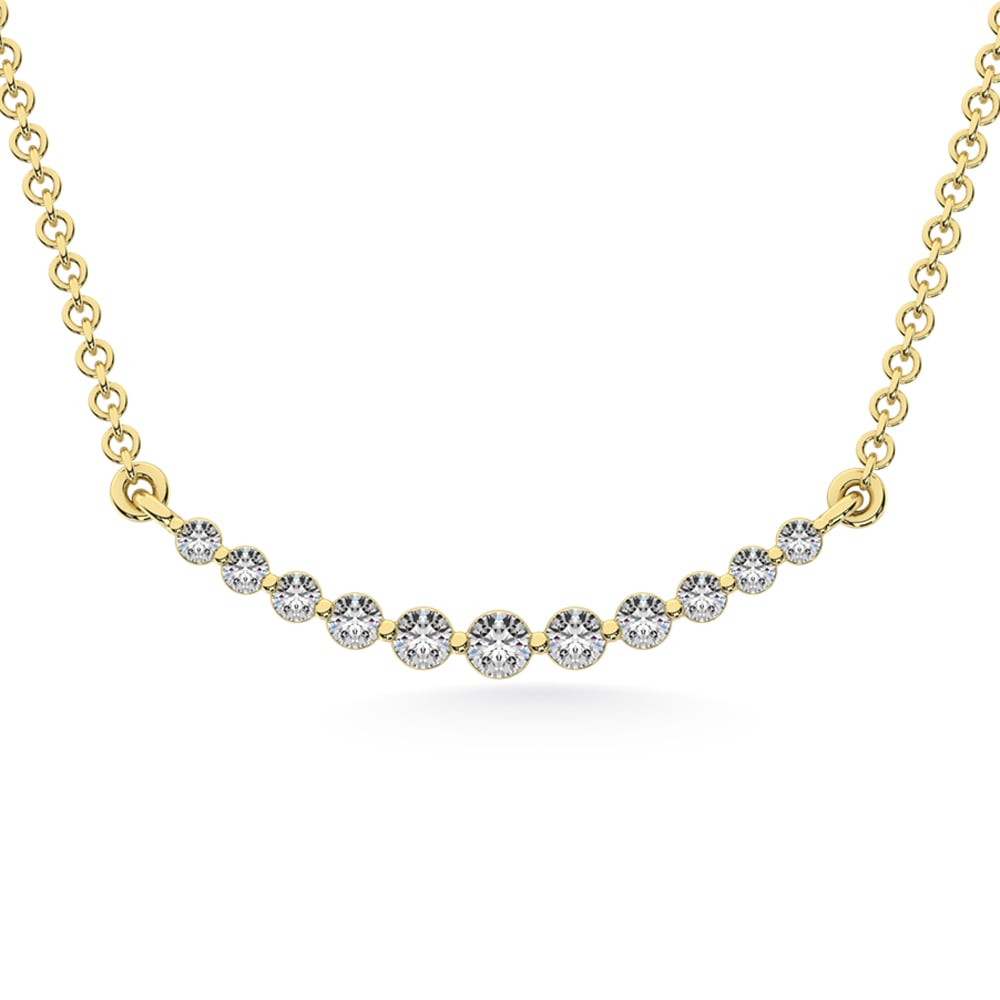 14K Yellow Gold 1/4 Ct.Tw. Diamond Necklace