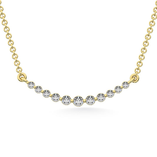 14K Yellow Gold 1/4 Ct.Tw. Diamond Necklace
