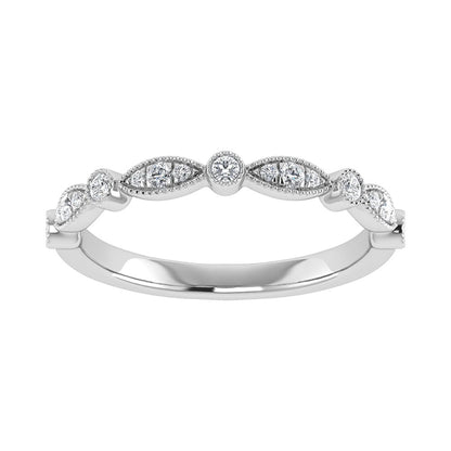 Diamond 1/6 Ct.Tw. Stack Band in 10K White Gold