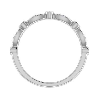Diamond 1/6 Ct.Tw. Stack Band in 10K White Gold