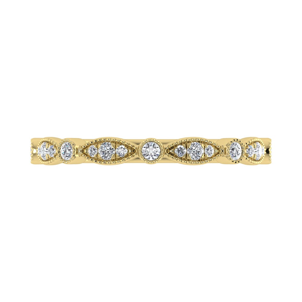 Diamond 1/6 Ct.Tw. Stack Band in 10K Yellow Gold