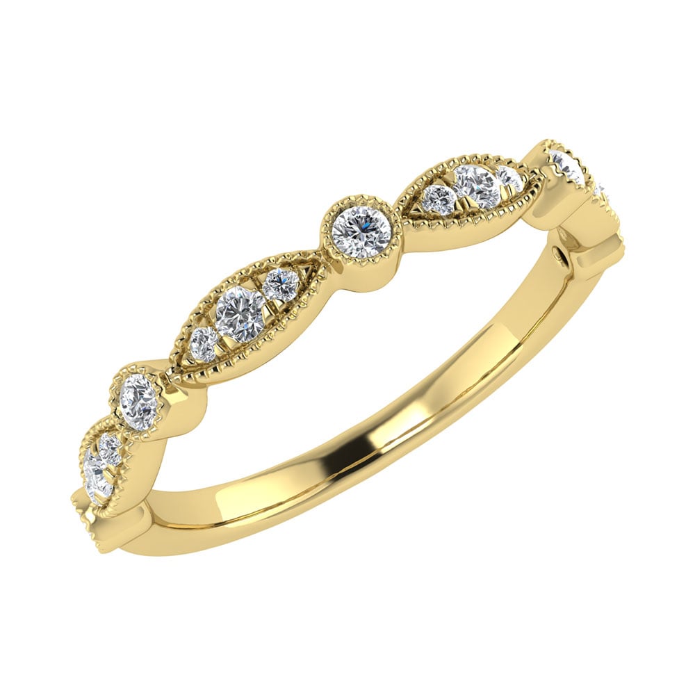 Diamond 1/6 Ct.Tw. Stack Band in 10K Yellow Gold