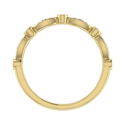 Diamond 1/6 Ct.Tw. Stack Band in 10K Yellow Gold