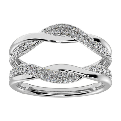 10K White Gold 1/2 Ct.Tw. Diamond Guard Ring