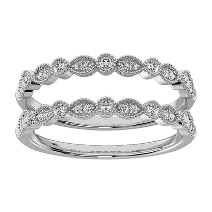 10K White Gold 1/2 Ct.Tw. Diamond Guard Ring