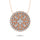 14K Rose Gold 1 Ct.Tw. Diamond Disc Fashion Pendant
