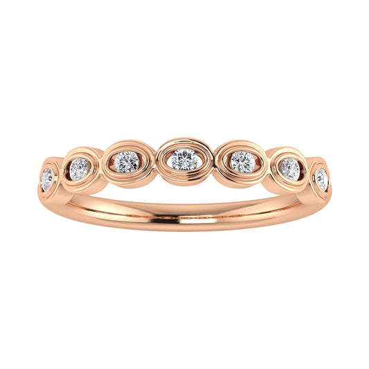Diamond 1/6 Ct.Tw. Stack Band in 10K Rose Gold