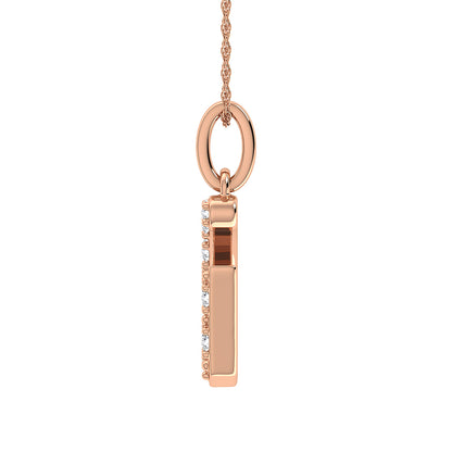 Diamond 1/8 Ct.Tw. Letter G Pendant in 10K Rose Gold