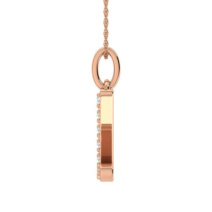 Diamond 1/8 Ct.Tw. Letter Z Pendant in 10K Rose Gold