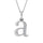 Diamond 1/20 Ct.Tw. Letter A Pendant in 10K White Gold