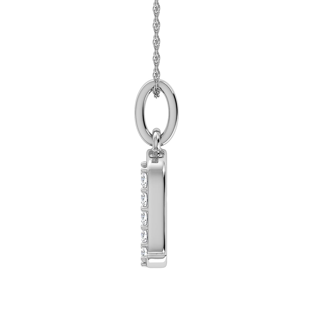 Diamond 1/20 Ct.Tw. Letter A Pendant in 10K White Gold