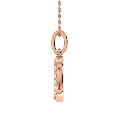 Diamond 1/20 Ct.Tw. Letter C Pendant in 10K Rose Gold