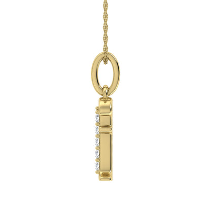 Diamond 1/20 Ct.Tw. Letter F Pendant in 10K Yellow Gold