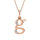 Diamond 1/20 Ct.Tw. Letter G Pendant in 10K Rose Gold