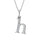 Diamond 1/20 Ct.Tw. Letter H Pendant in 10K White Gold