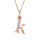 Diamond 1/20 Ct.Tw. Letter K Pendant in 10K Rose Gold