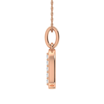 Diamond 1/20 Ct.Tw. Letter N Pendant in 10K Rose Gold