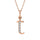 Diamond 1/20 Ct.Tw. Letter T Pendant in 10K Rose Gold