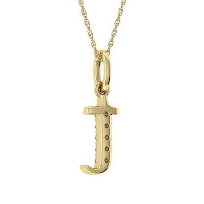 Diamond 1/20 Ct.Tw. Letter T Pendant in 10K Yellow Gold