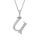Diamond 1/20 Ct.Tw. Letter U Pendant in 10K White Gold