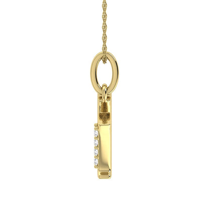 Diamond 1/20 Ct.Tw. Letter U Pendant in 10K Yellow Gold